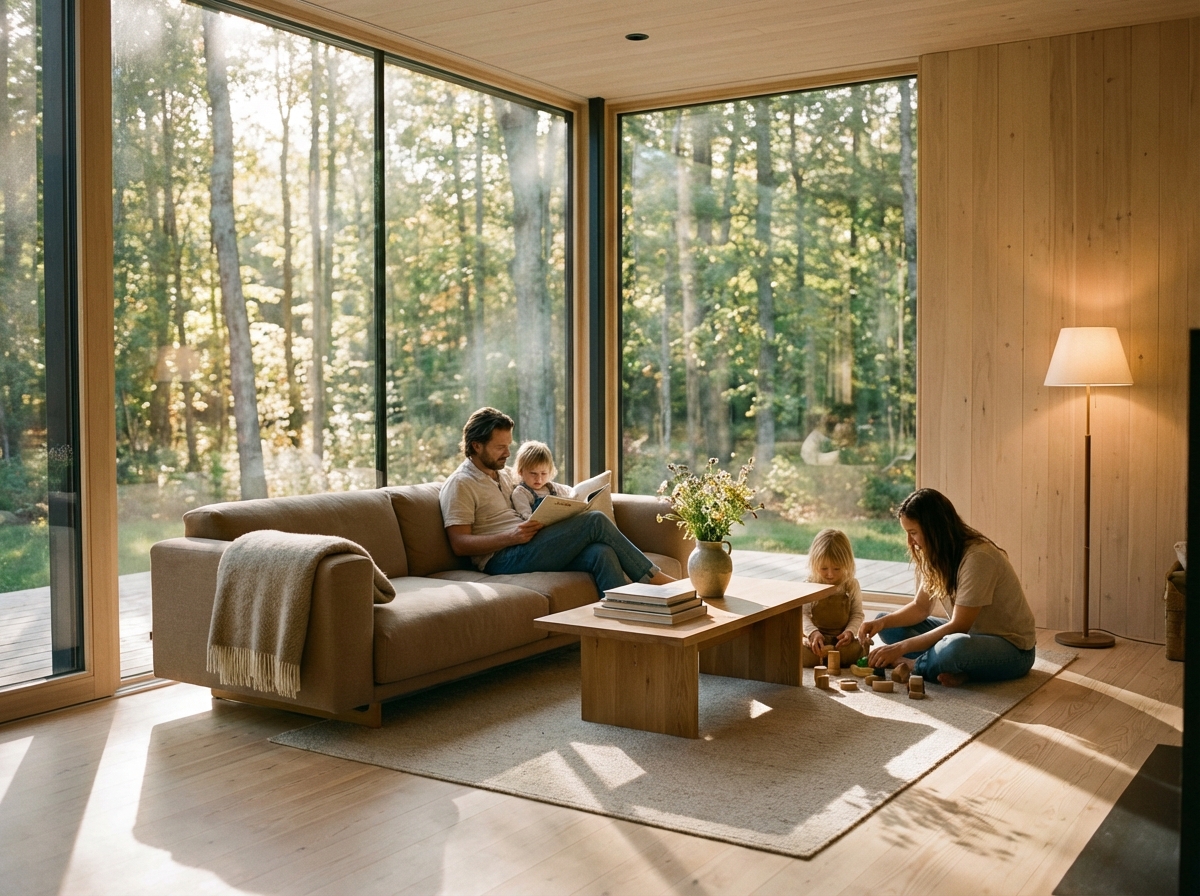 Bois massif, confort total : performances thermiques et acoustiques pour une maison sereine toute l’année